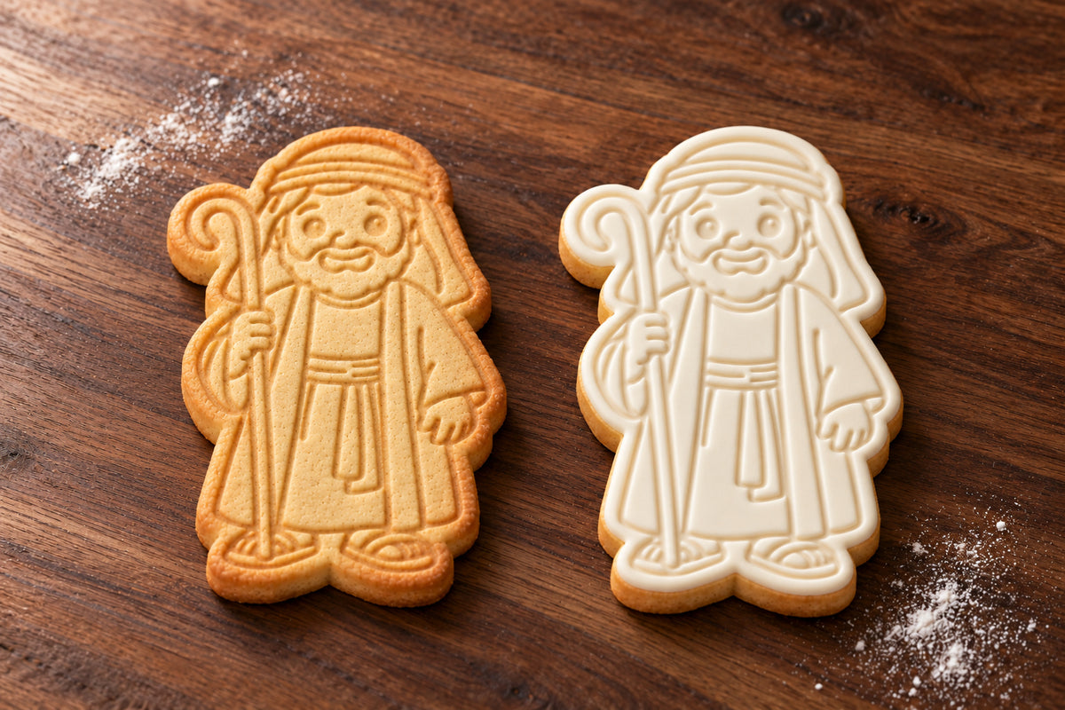 Shepherd plain and white fondant cookie examples