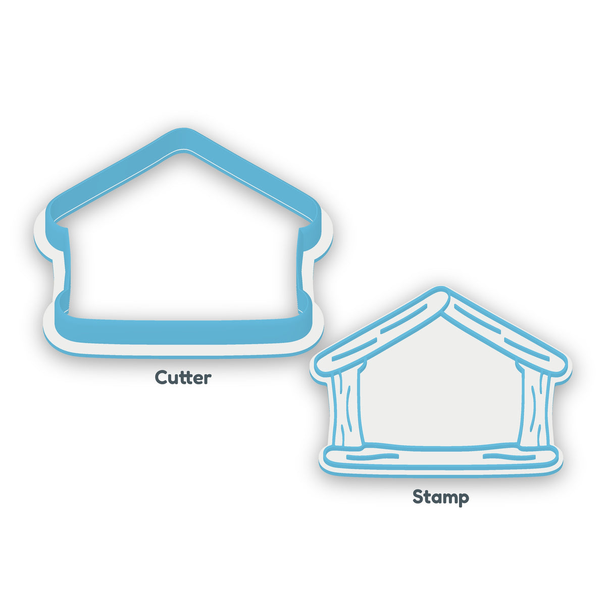Stable Silhouette separate cookie cutter and matching embosser
