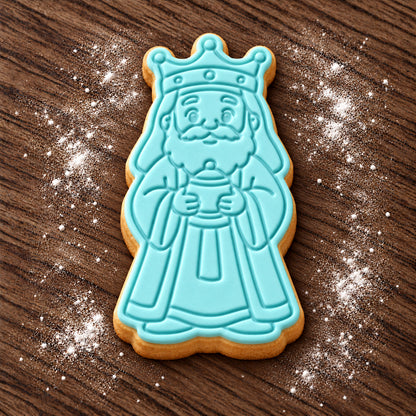 Wise Man decorated fondant cookie