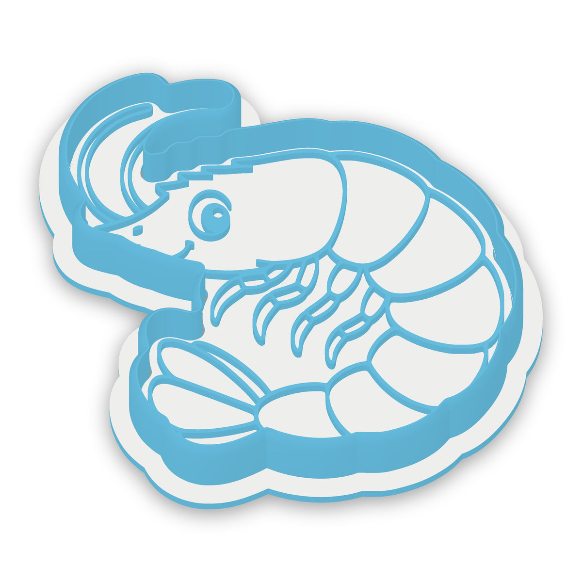 Prawn assembled cutter and embosser