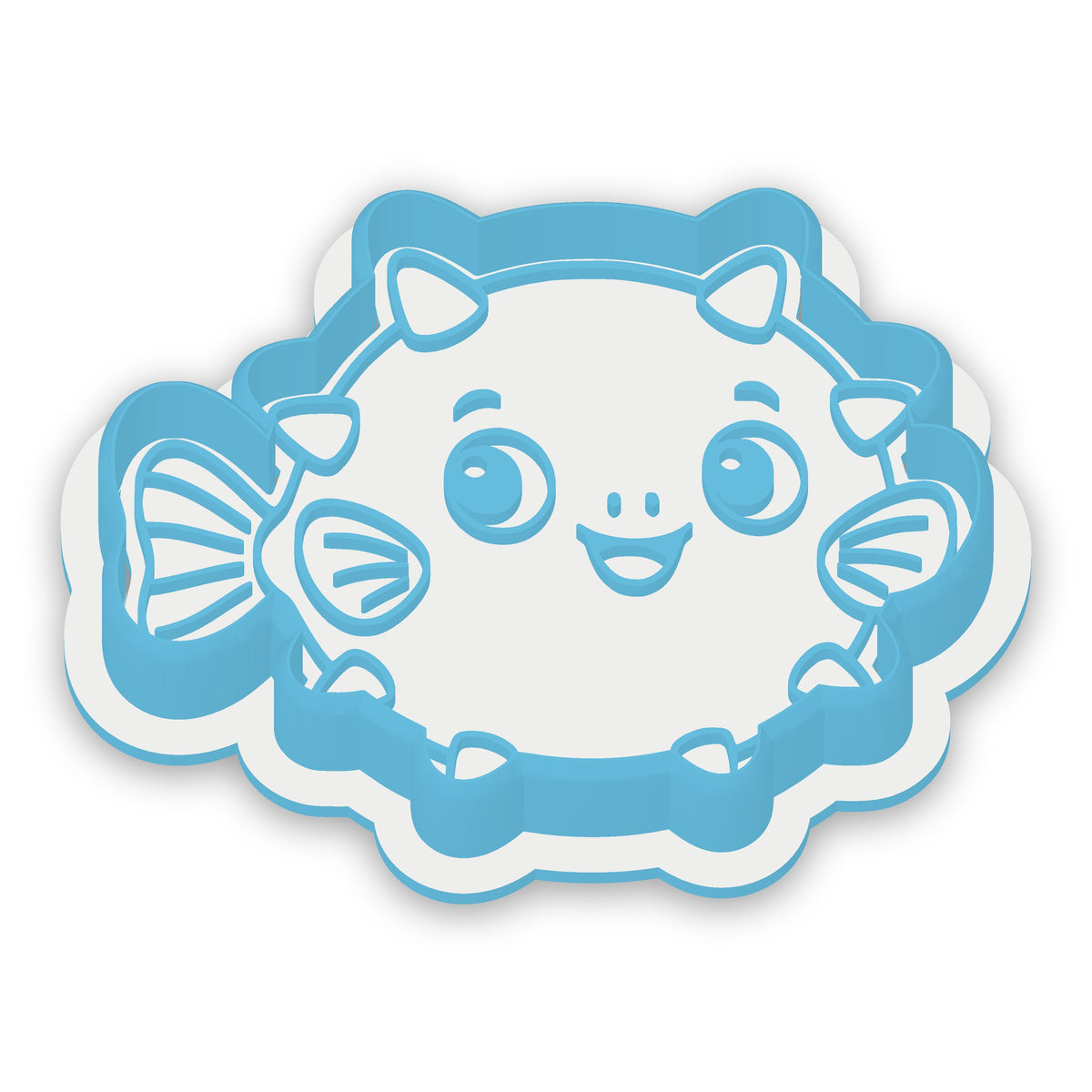 Pufferfish assembled cutter and embosser