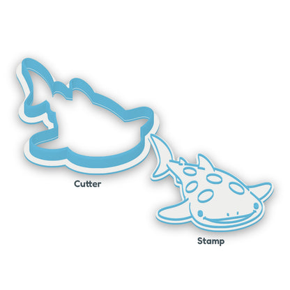 Whale Shark separate cookie cutter and matching embosser