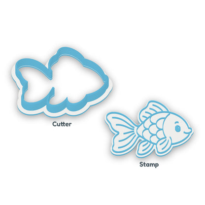 Goldfish separate cookie cutter and matching embosser