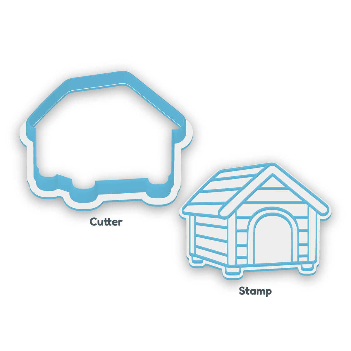 Kennel separate cookie cutter and matching embosser