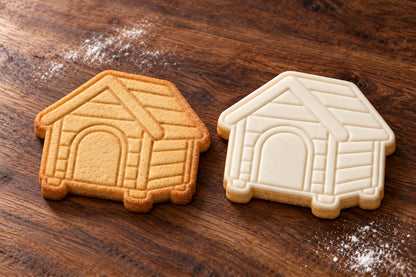 Kennel plain and white fondant cookie examples