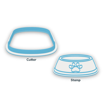 Pet Bowl separate cookie cutter and matching embosser