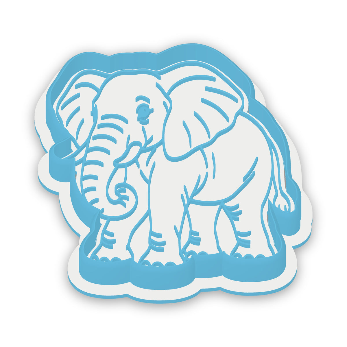 African Elephant assembled cutter and embosser