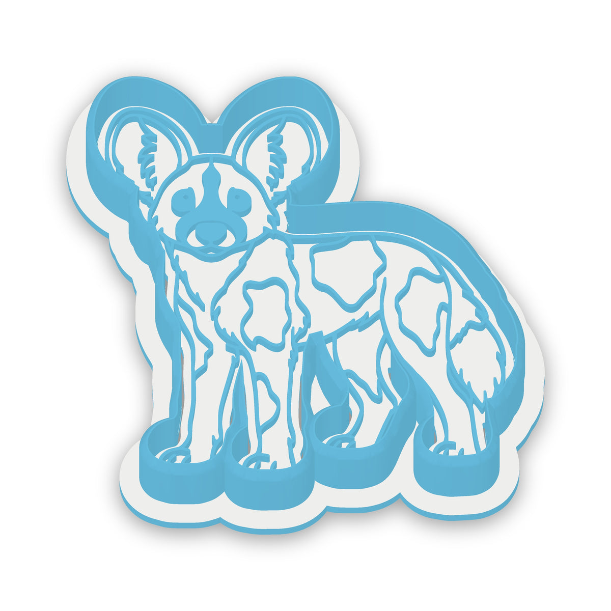 African Wild Dog assembled cutter and embosser