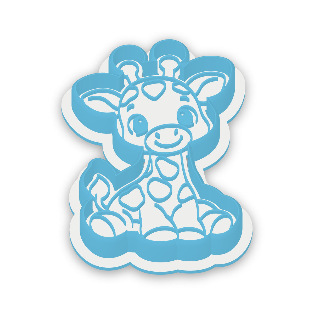 Baby Giraffe assembled cutter and embosser