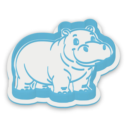 Hippopotamus assembled cutter and embosser