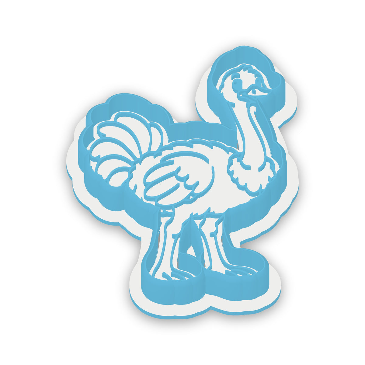 Ostrich assembled cutter and embosser