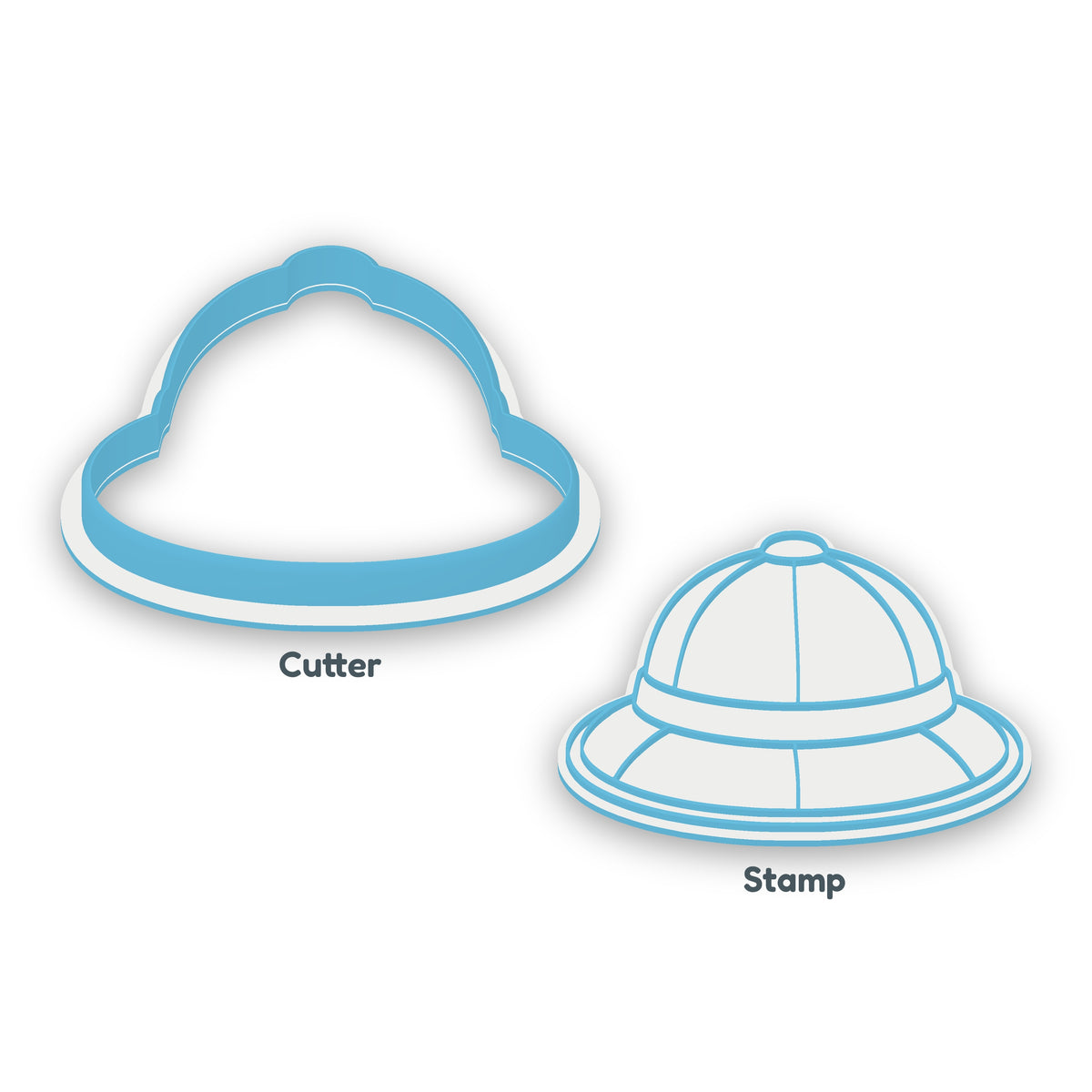 Safari Hat separate cookie cutter and matching embosser