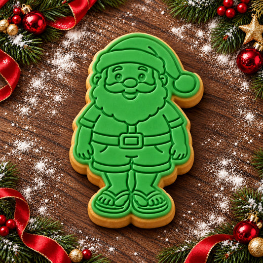 Santa in Thongs cookie cutter and embosser set - image 1
