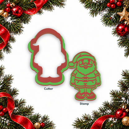 Santa in Thongs cookie cutter and embosser set - image 2