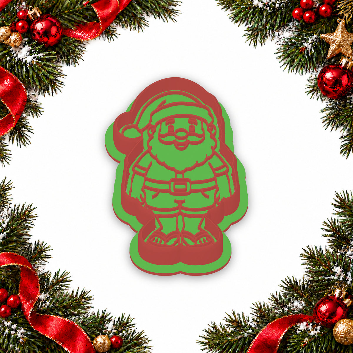 Santa in Thongs cookie cutter and embosser set - image 4