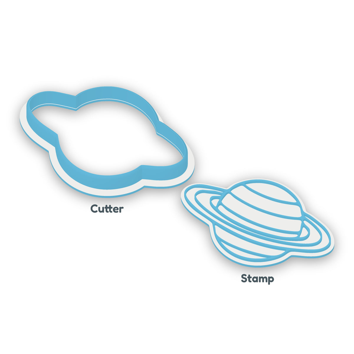 Saturn separate cookie cutter and matching embosser