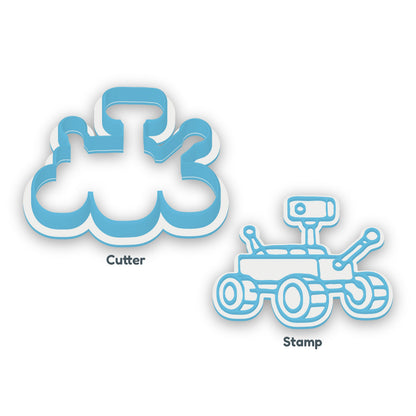 Space Rover separate cookie cutter and matching embosser
