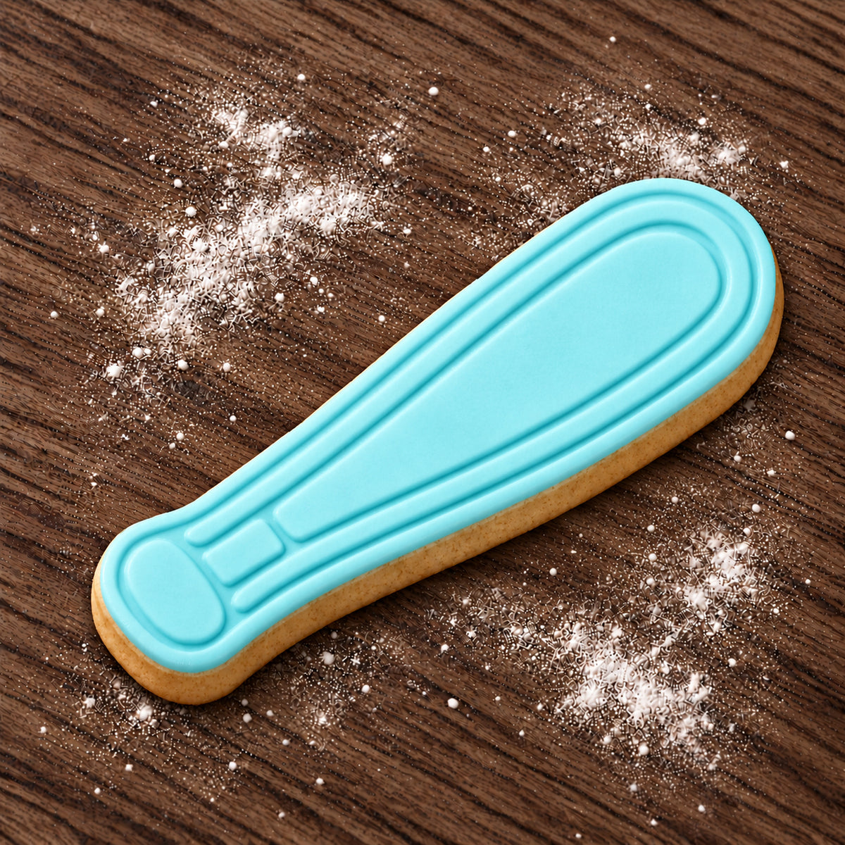 Baseball Bat decorated fondant cookie