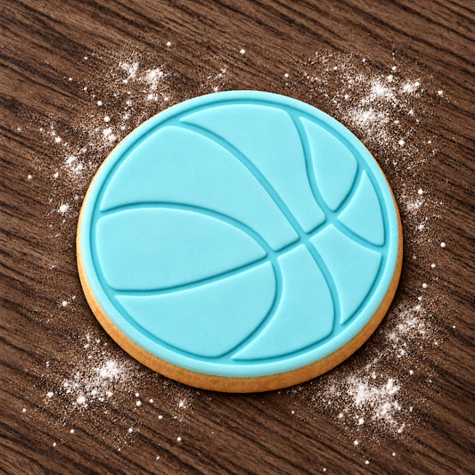 Basketball decorated fondant cookie