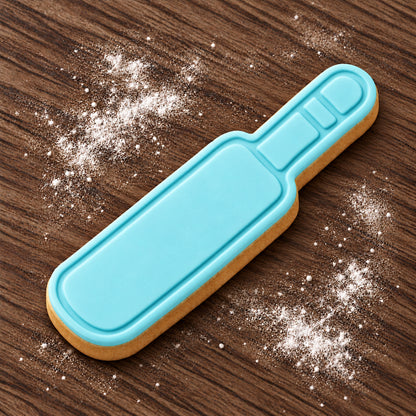 Cricket Bat decorated fondant cookie