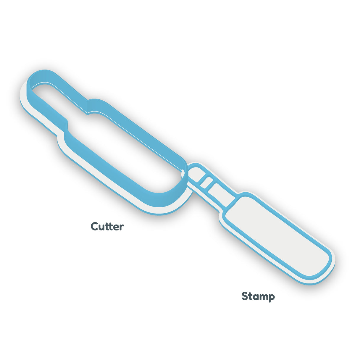 Cricket Bat separate cookie cutter and matching embosser