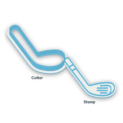 Golf Club separate cookie cutter and matching embosser