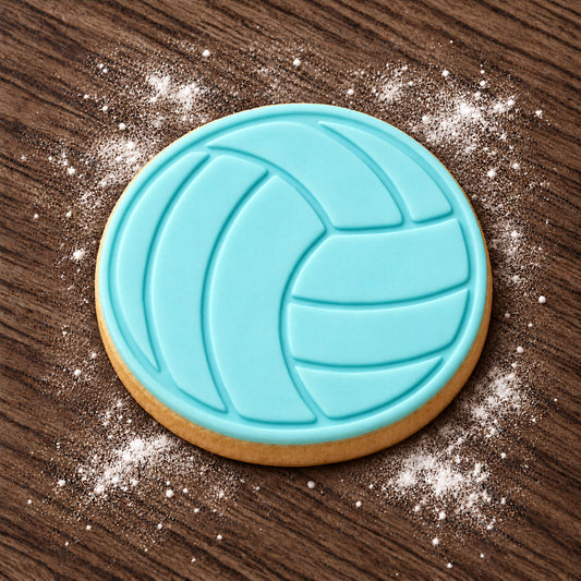 Netball decorated fondant cookie