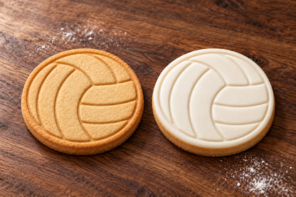 Netball plain and white fondant cookie examples