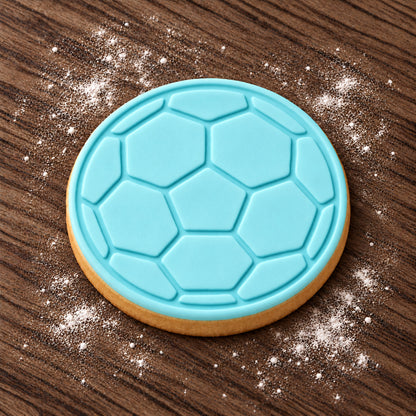 Soccer Ball decorated fondant cookie