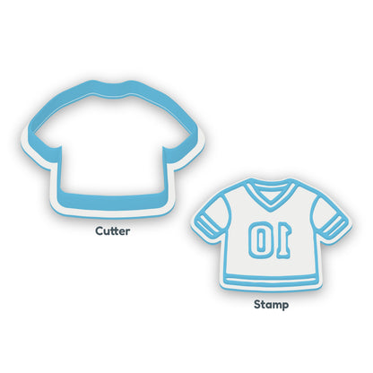 Sports Jersey separate cookie cutter and matching embosser