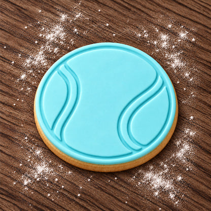Tennis Ball decorated fondant cookie