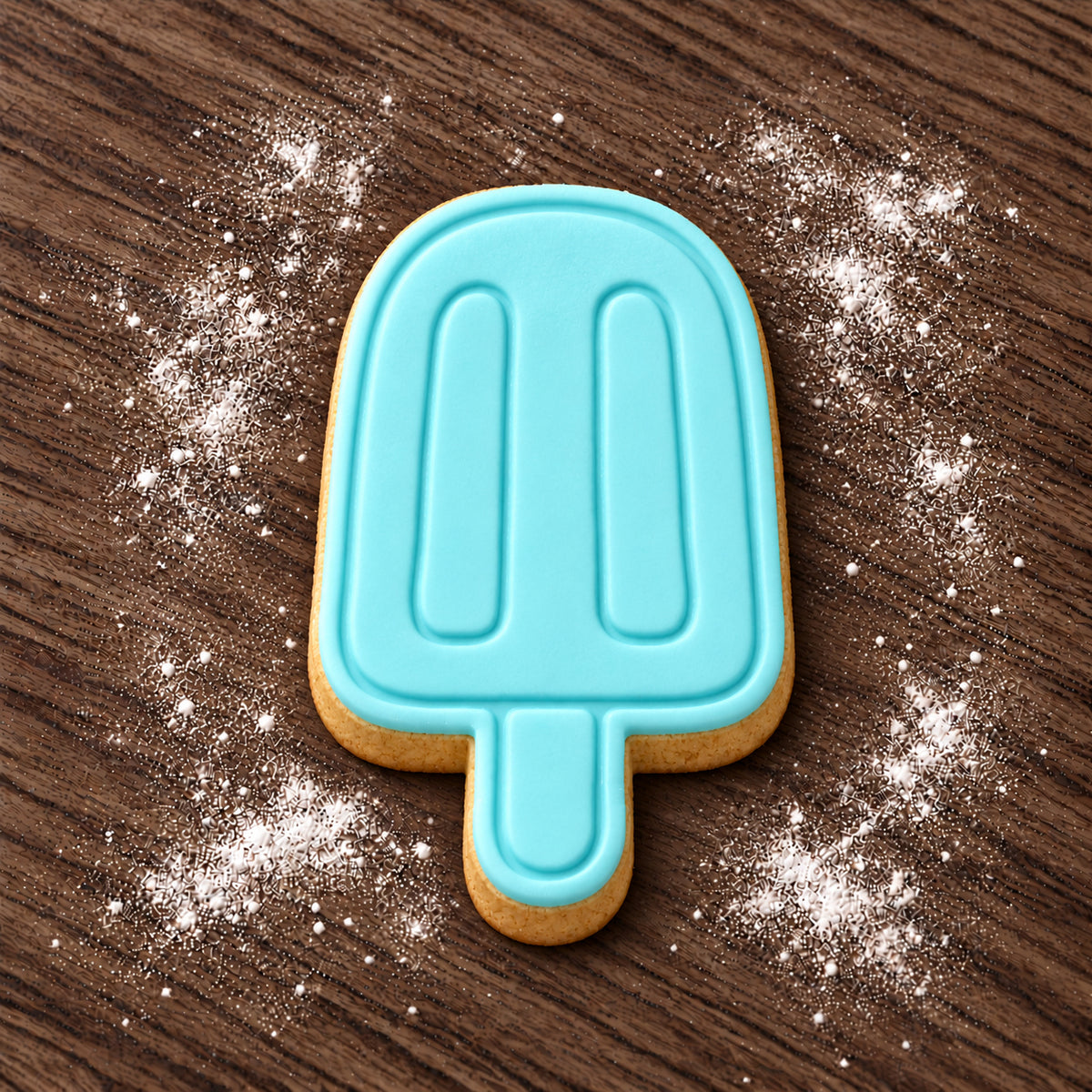 Icy Pole decorated fondant cookie