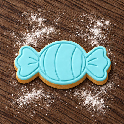 Wrapped Sweet decorated fondant cookie
