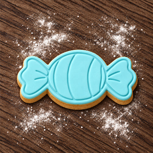 Wrapped Sweet decorated fondant cookie