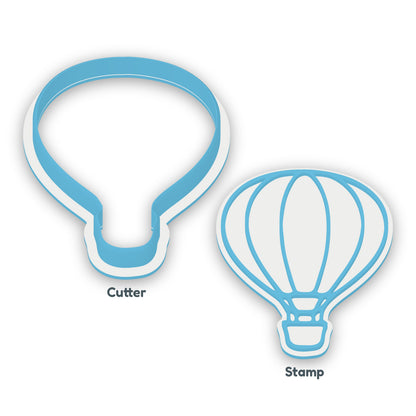 Hot Air Balloon separate cookie cutter and matching embosser
