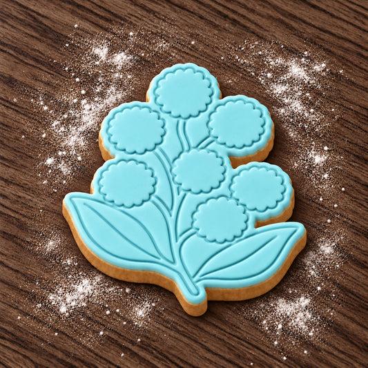 Wattle Sprig Cookie Cutter & Embosser Set
