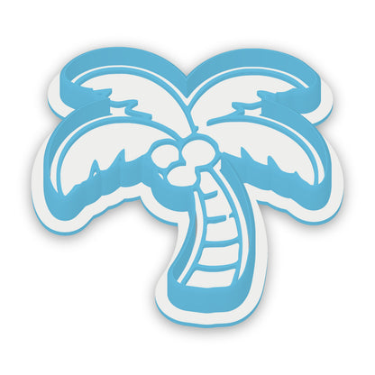 Palm Tree cookie cutter and embosser set – assembled cutter and embosser