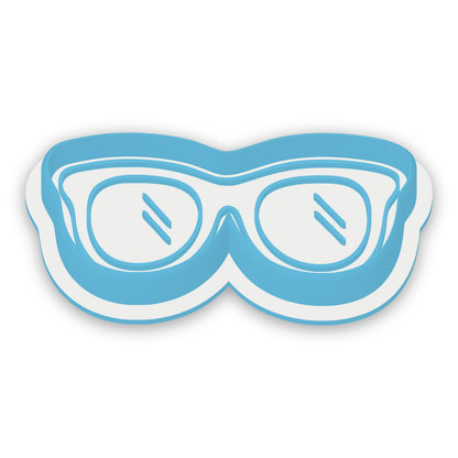 Sunglasses cookie cutter and embosser set – assembled cutter and embosser