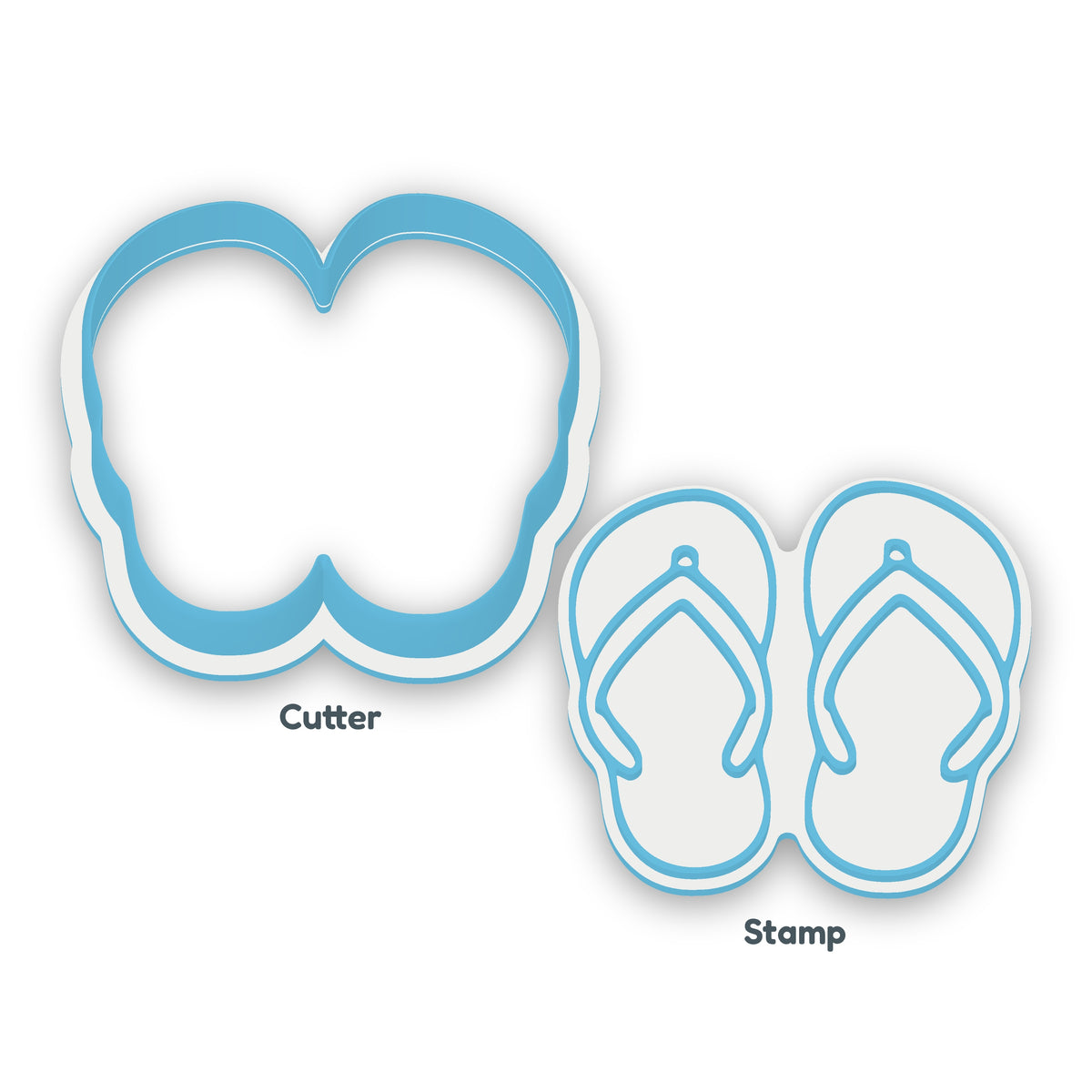 Thongs cookie cutter and embosser set – separate cutter and matching embosser